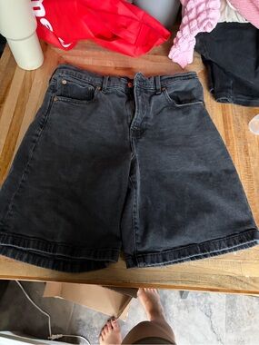 GAP Black High-Rise Bermuda Shorts
